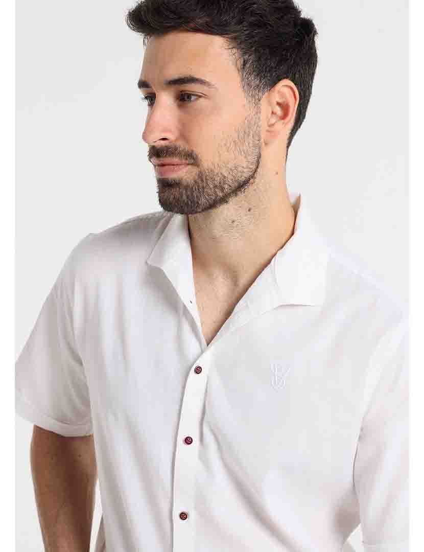Camisa Manga Curta Homem Branco