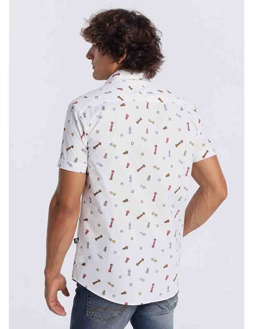Camisa Manga Curta Homem Branco