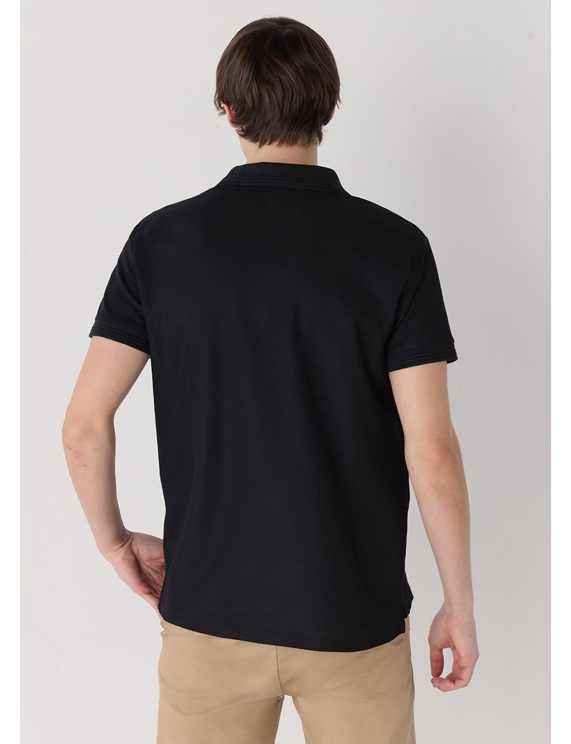 Pólo Manga Curta Homem Preto