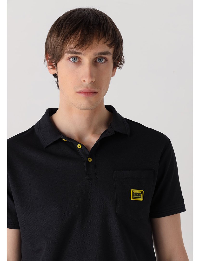 Pólo Manga Curta Homem Preto