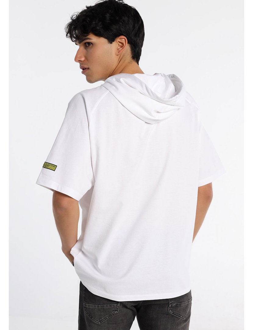 Sweatshirt com Capuz Homem Branco