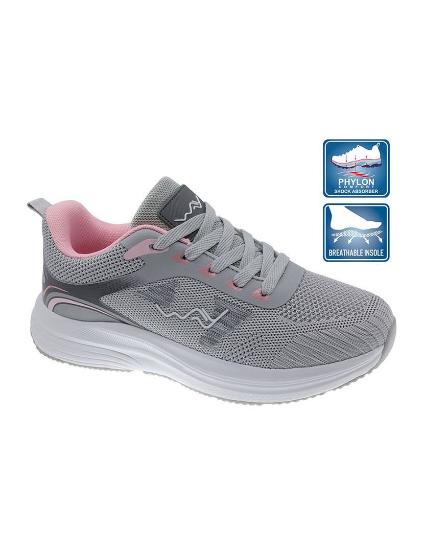 Ténis Desportivo Senhora Cinza Claro