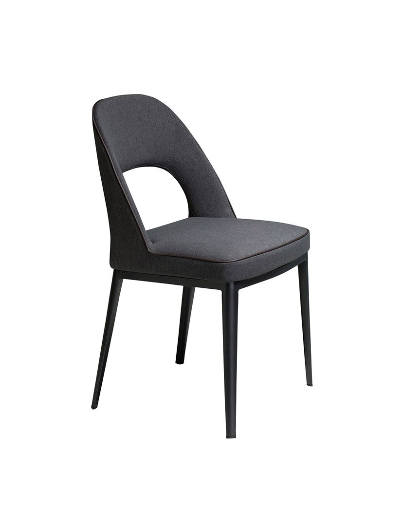 Cadeira em Tecido Cinzento Escuro