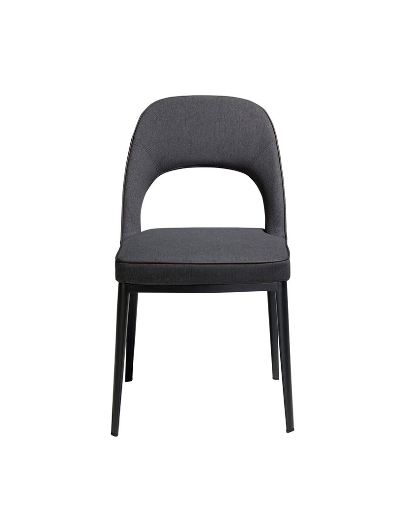 Cadeira em Tecido Cinzento Escuro