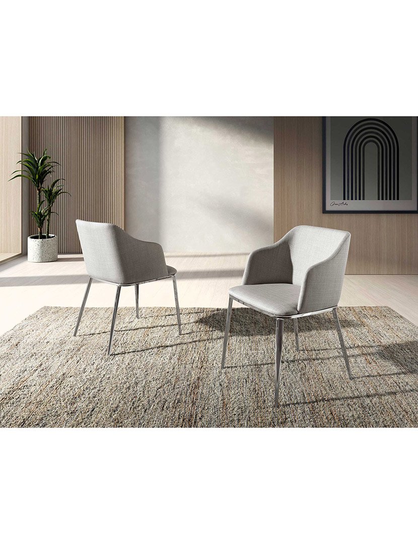 Cadeira em Tecido Cinzento