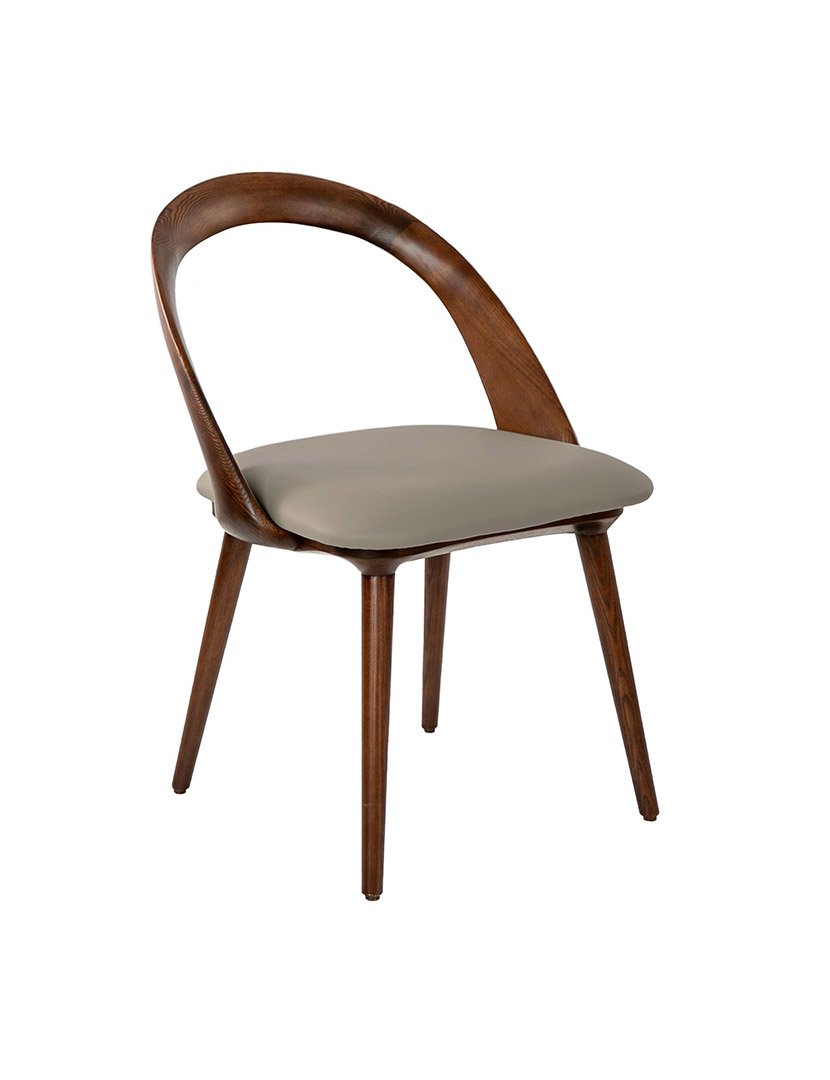 Cadeira em Pele Ecológica de Nogueira Vison