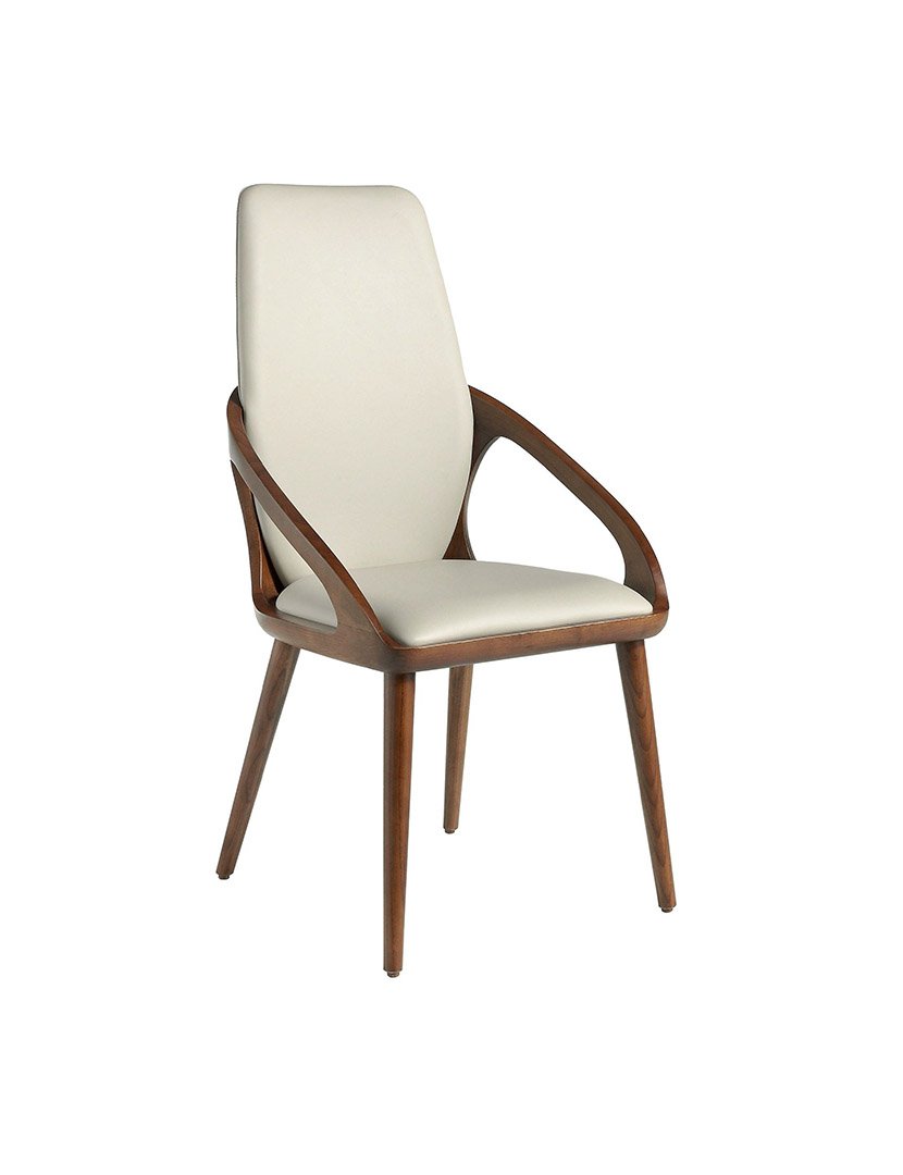 Cadeira em Pele Ecológica Creme