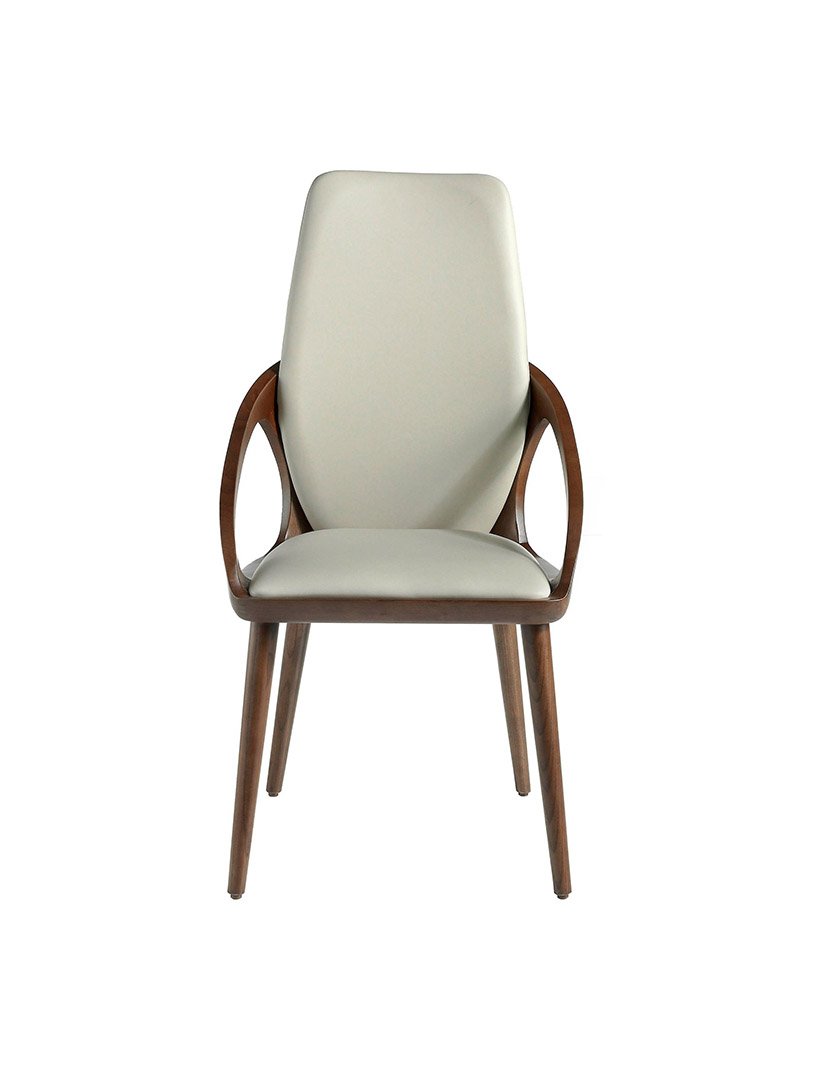 Cadeira em Pele Ecológica Creme