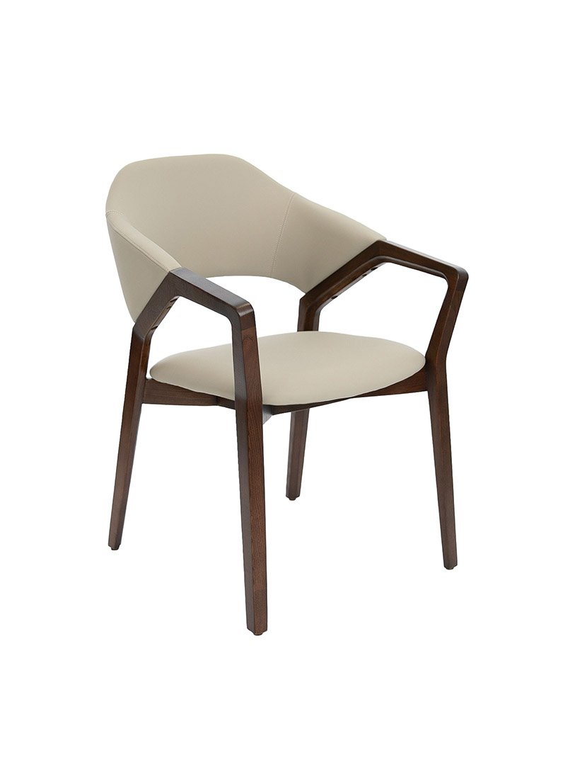 Cadeira em Pele Ecológica Bege