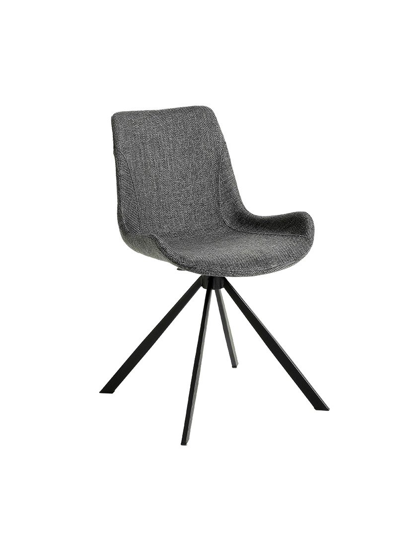 Cadeira Giratória em Tecido Cinzento Escuro