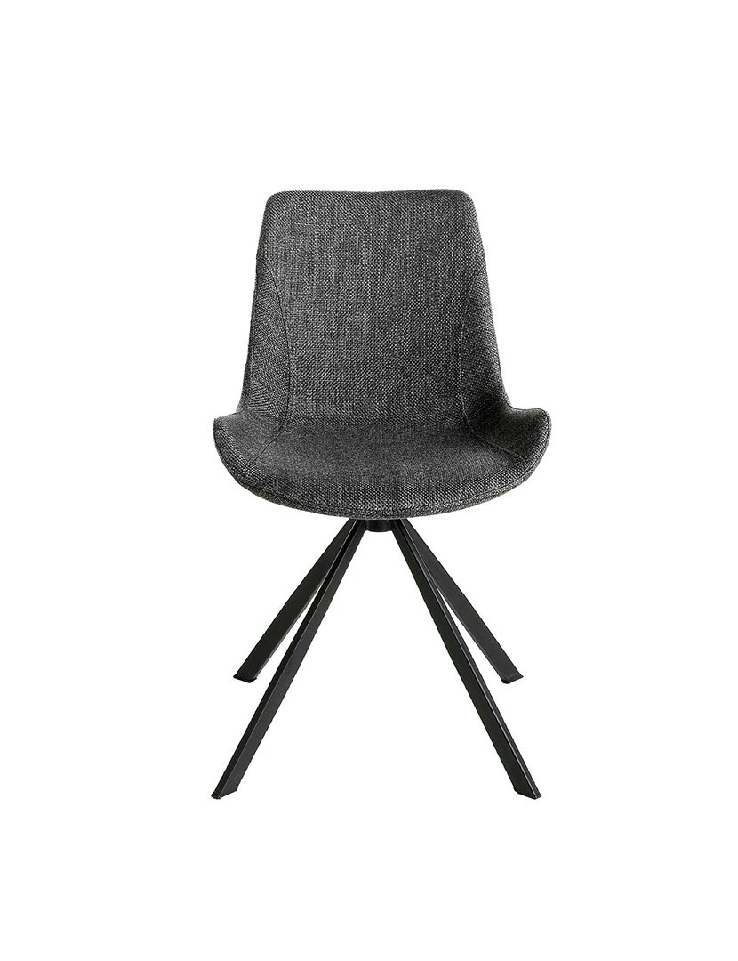 Cadeira Giratória em Tecido Cinzento Escuro