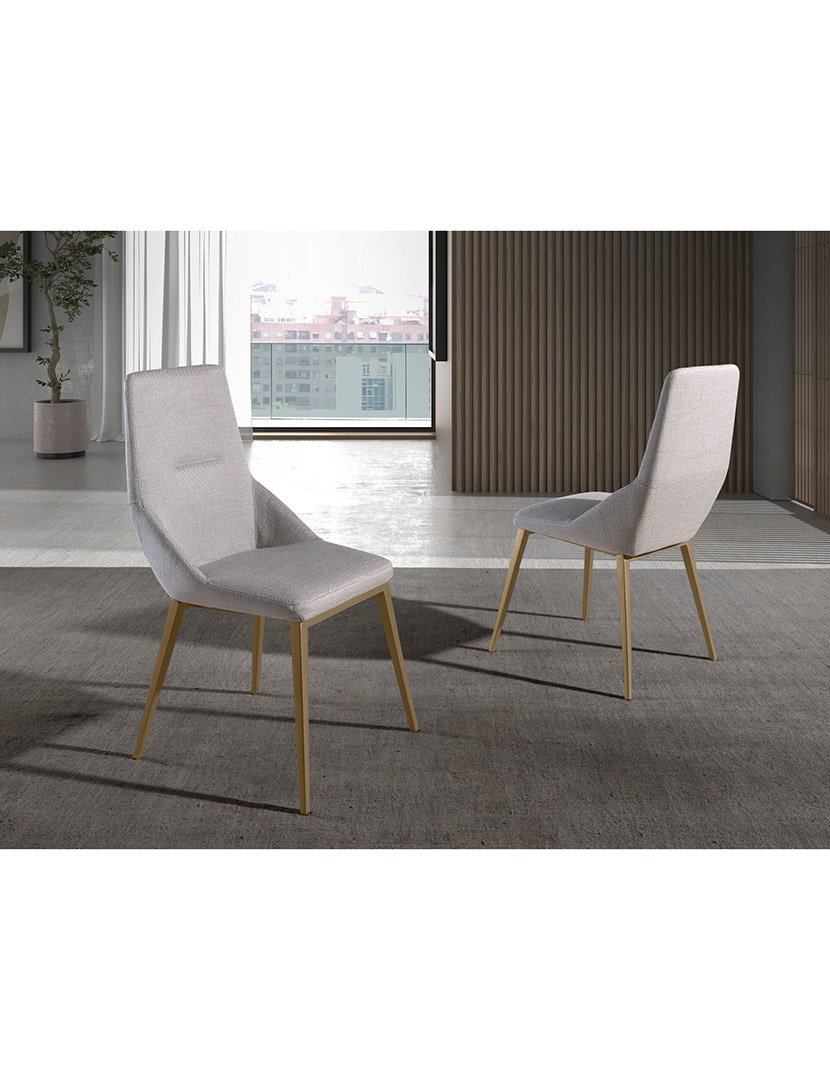 Cadeira em Tecido Cinzento Claro