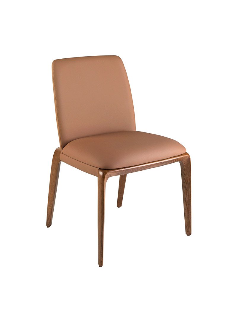 Cadeira em Pele Ecológica Castanho