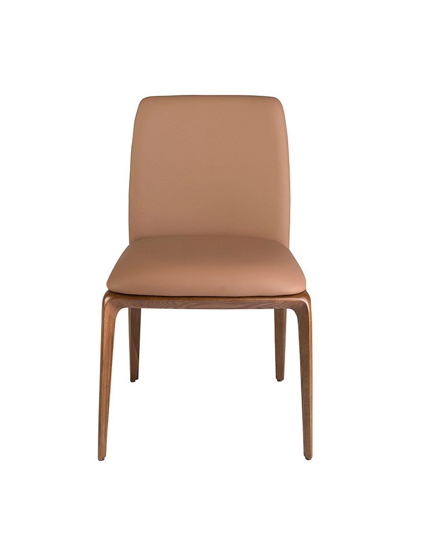 Cadeira em Pele Ecológica Castanho