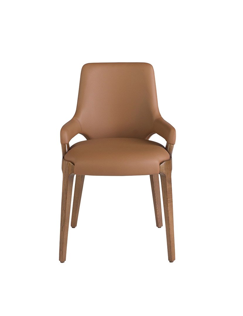 Cadeira em Pele Castanho