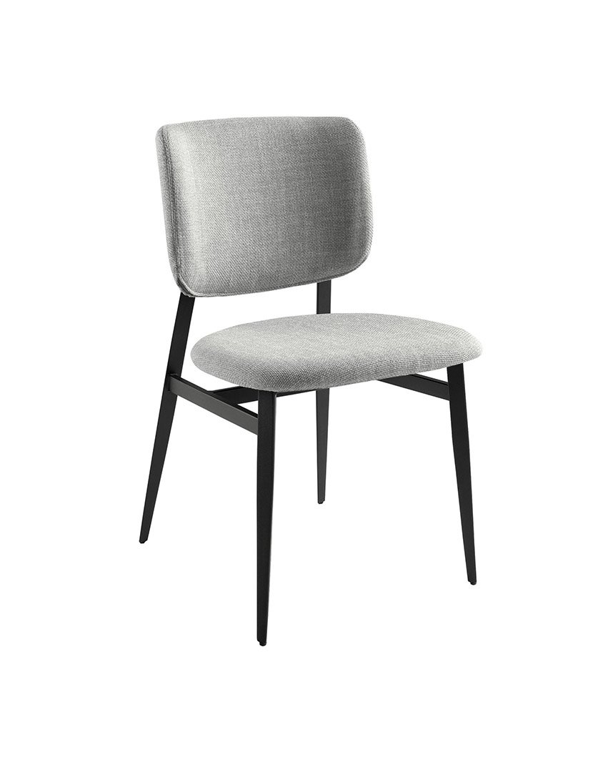 Cadeira em Tecido Cinzento Claro