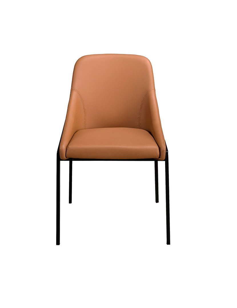 Cadeira de Couro Sintético Laranja