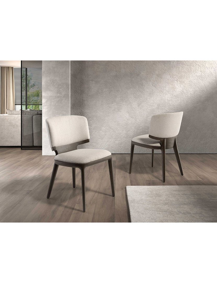 Cadeira em Tecido Cinzento Claro