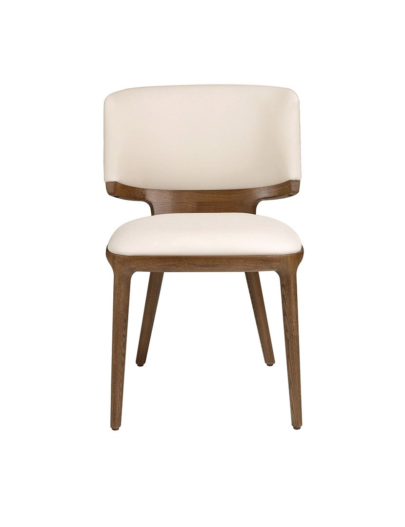 Cadeira em Pele Sintética Creme