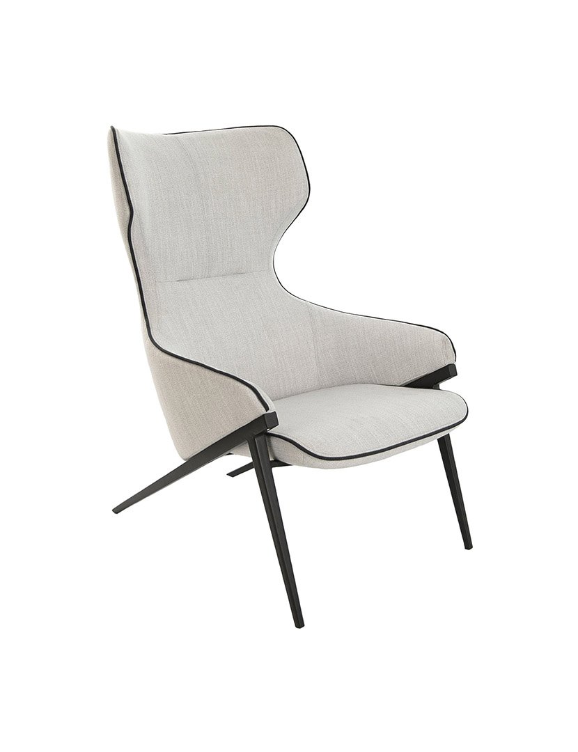 Poltrona em Tecido Cinzento