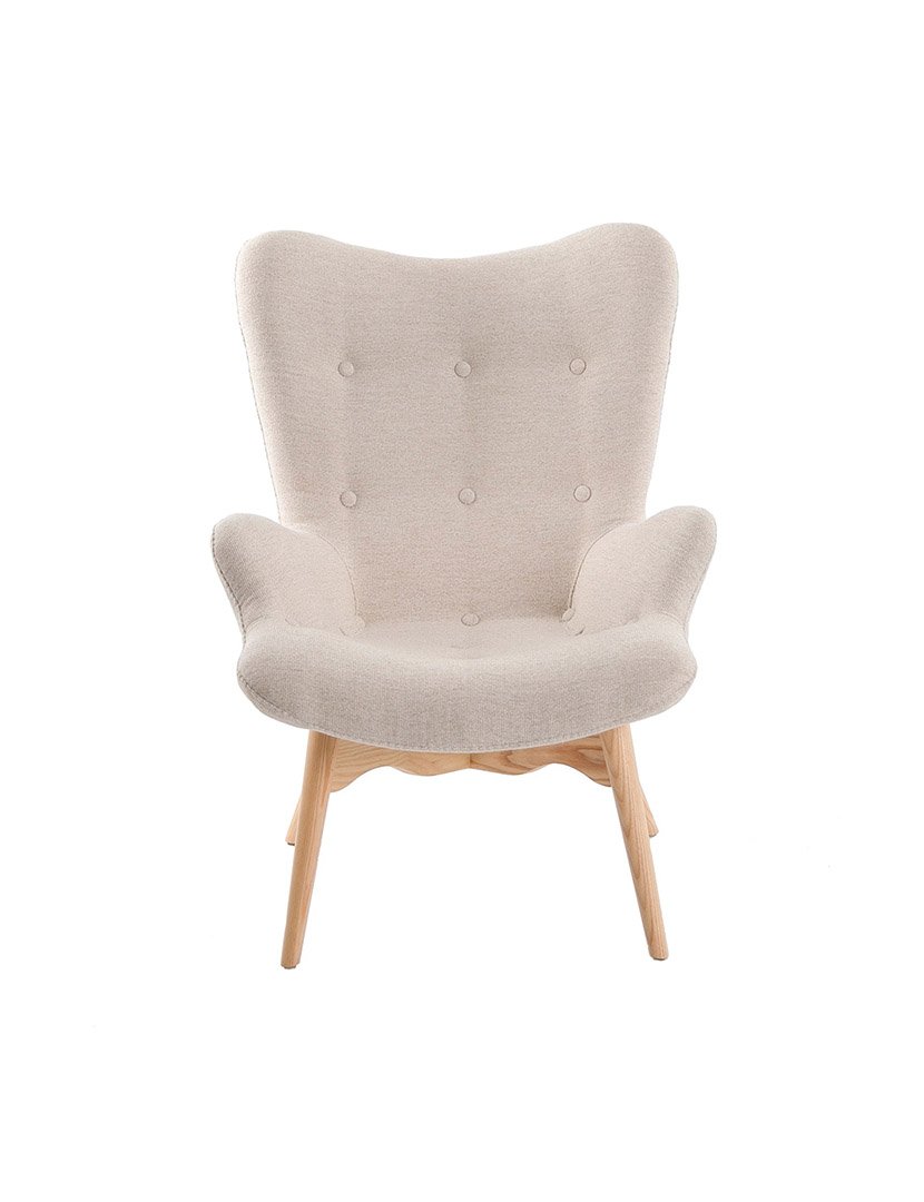 Poltrona em Tecido Bege