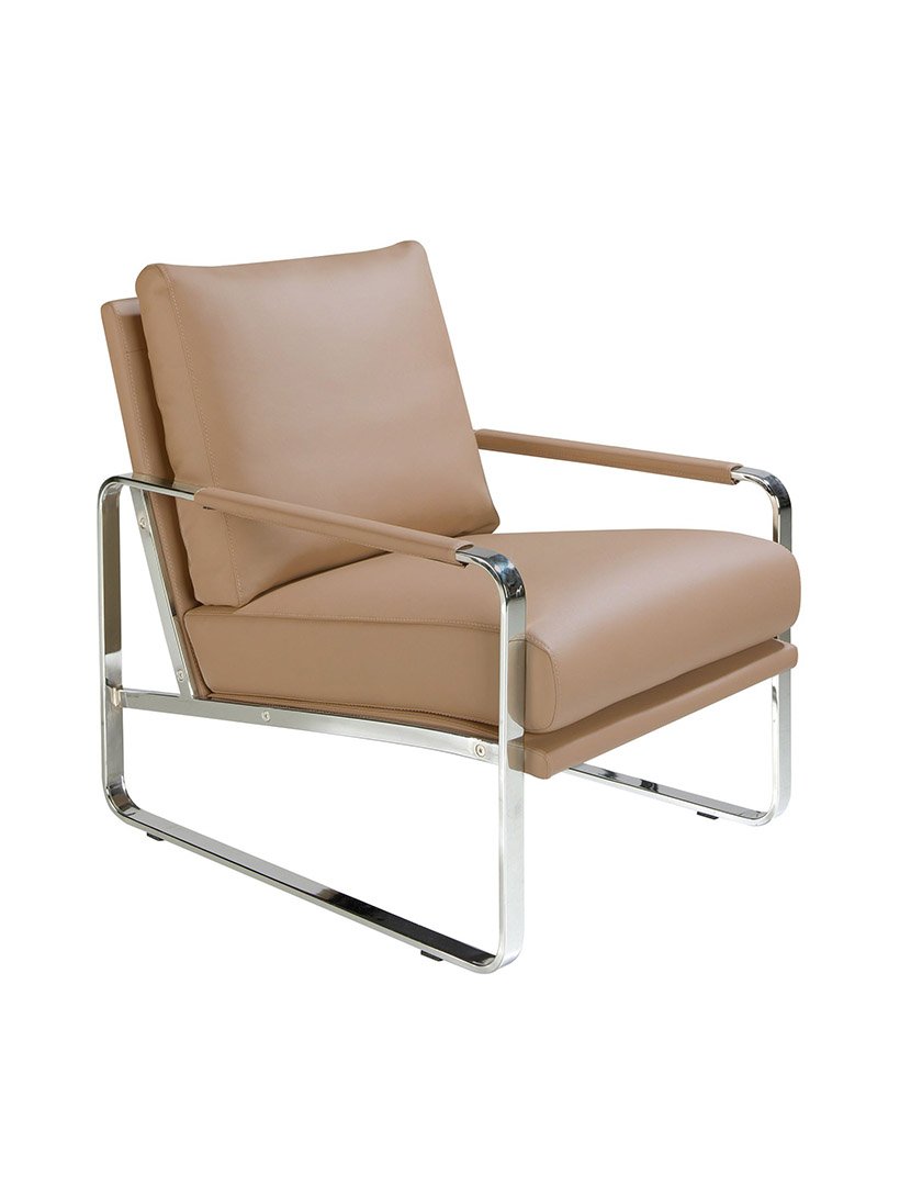 Poltrona em Couro Ecológico Vison