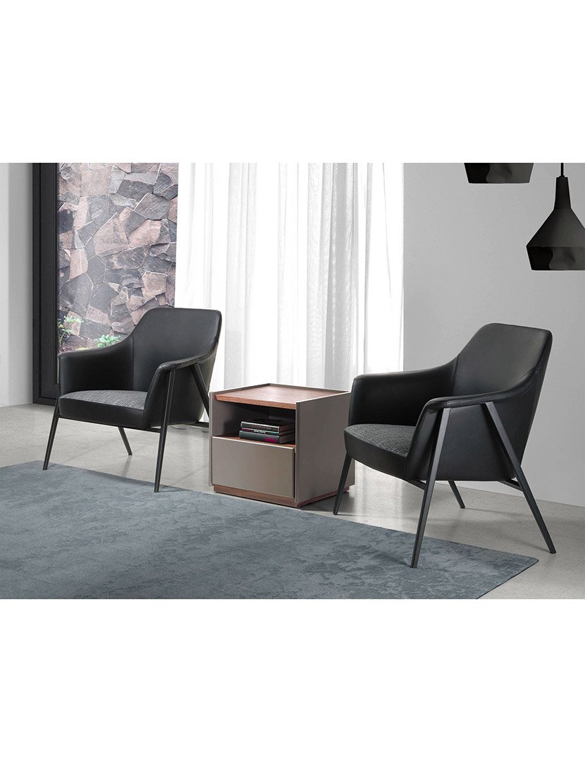 Cadeira Preto e Cinzento