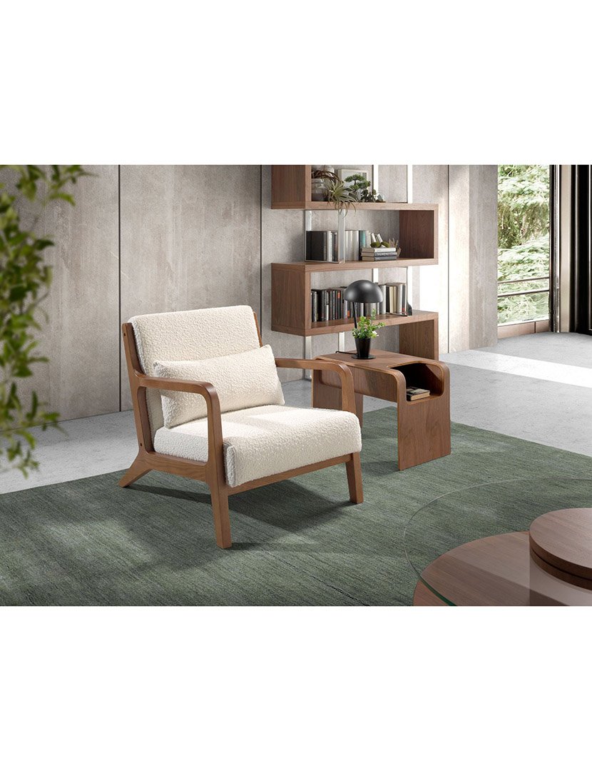 Poltrona em Tecido Branco