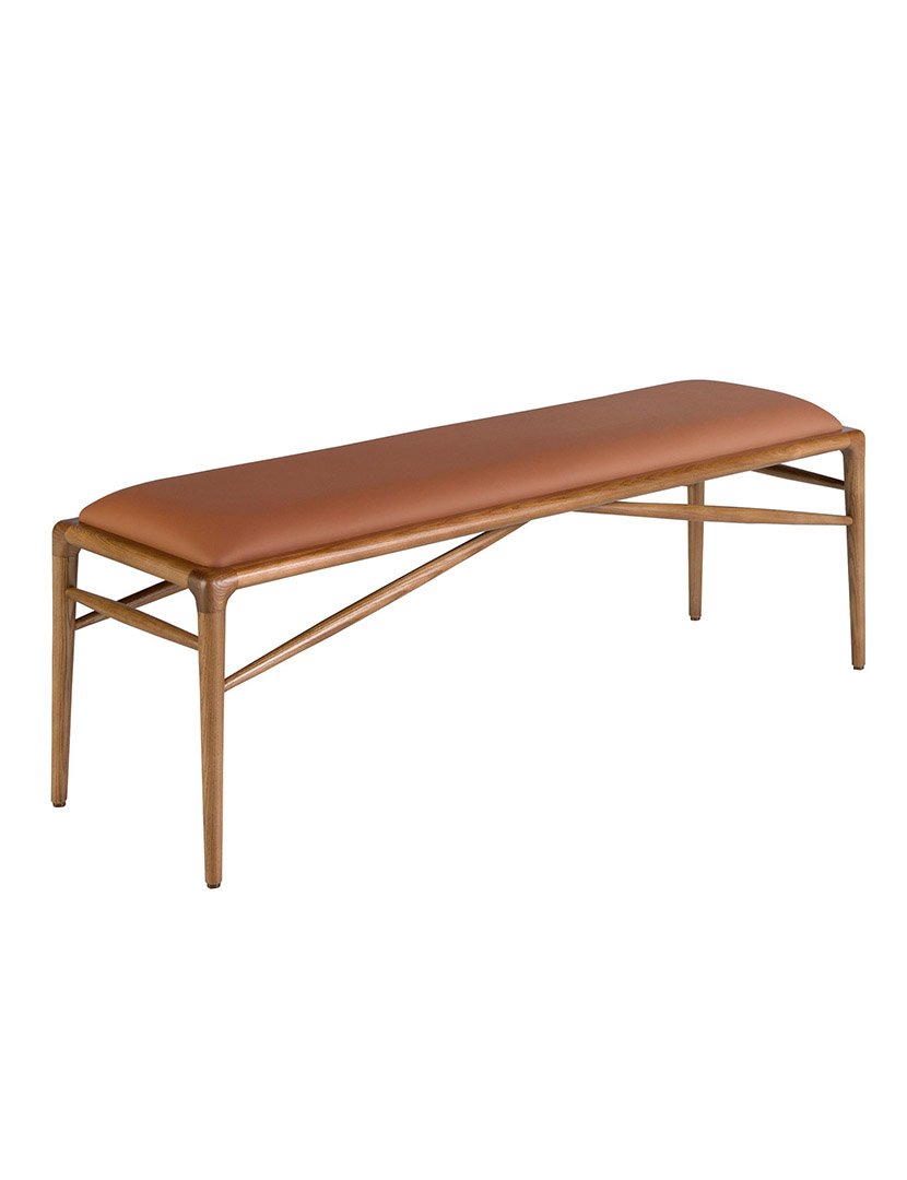 Banco Largo em Pele Ecológica Castanho