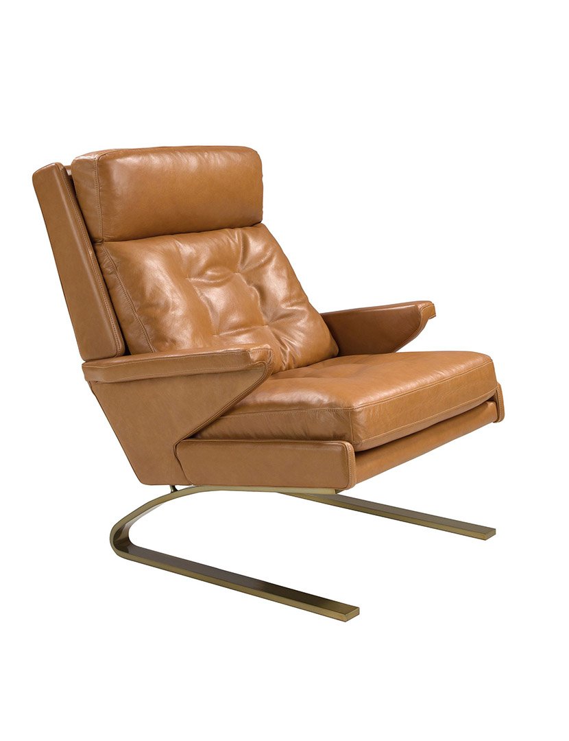 Poltrona em Couro Camel