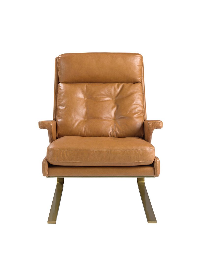 Poltrona em Couro Camel