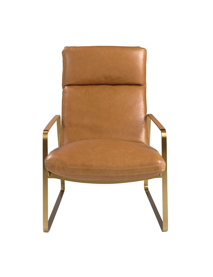 Poltrona em Couro Camel