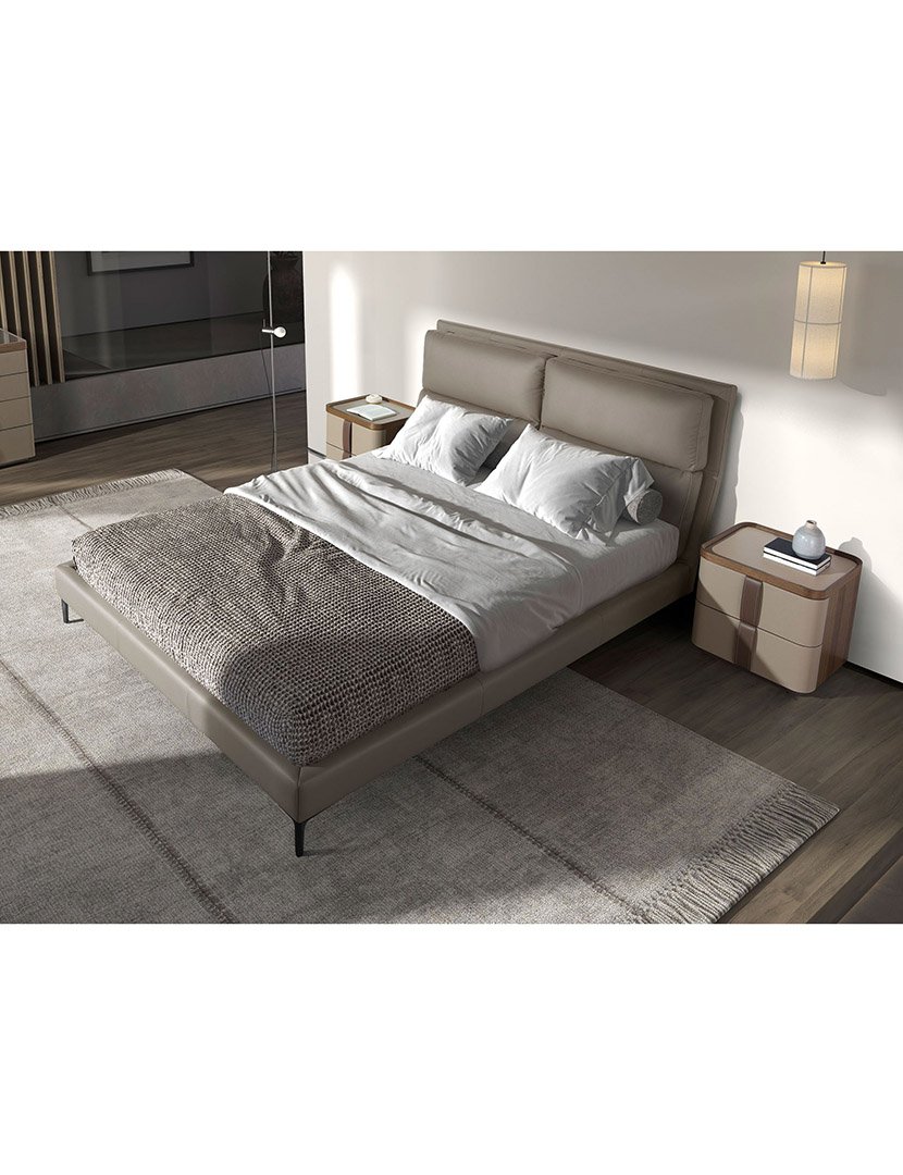 Cama de Couro Sintético Vison