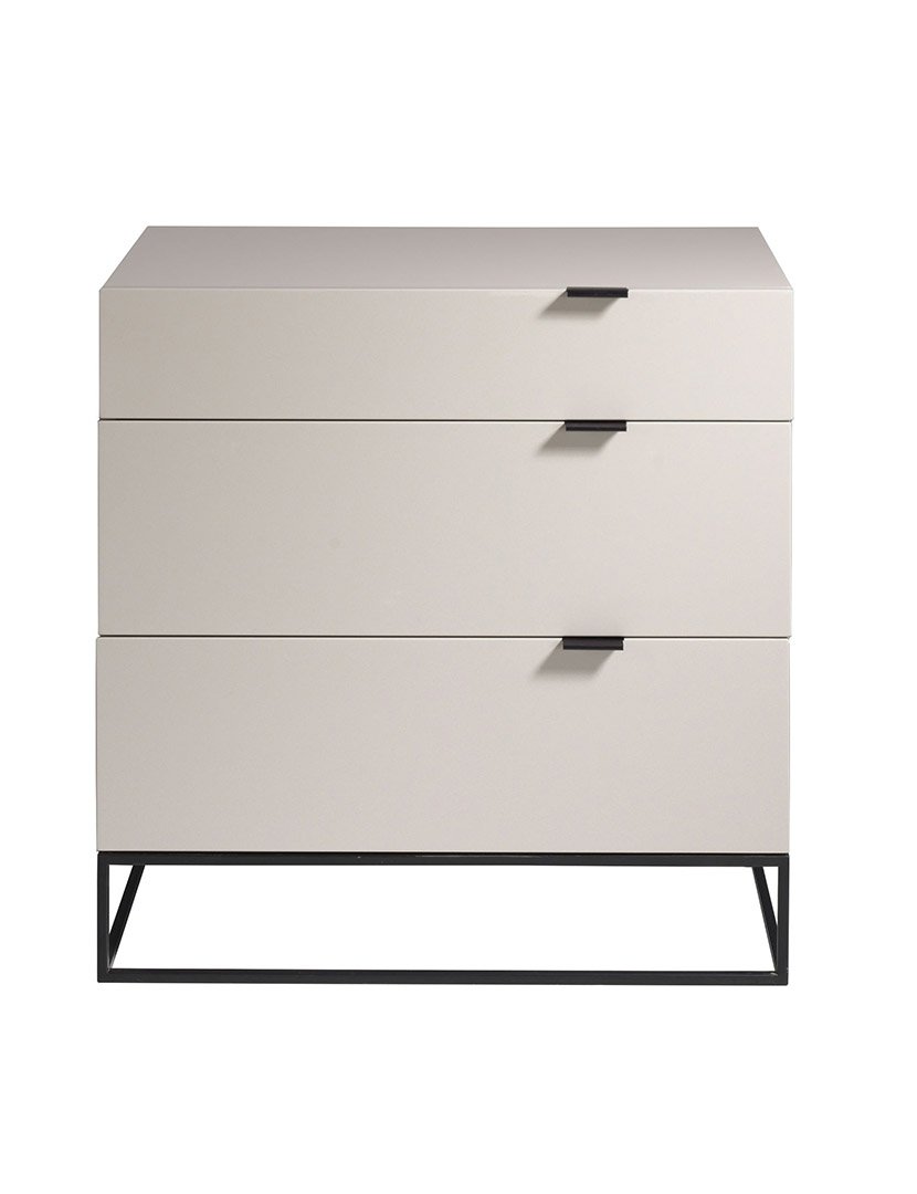 Cómoda em Madeira Cinzento e Preto