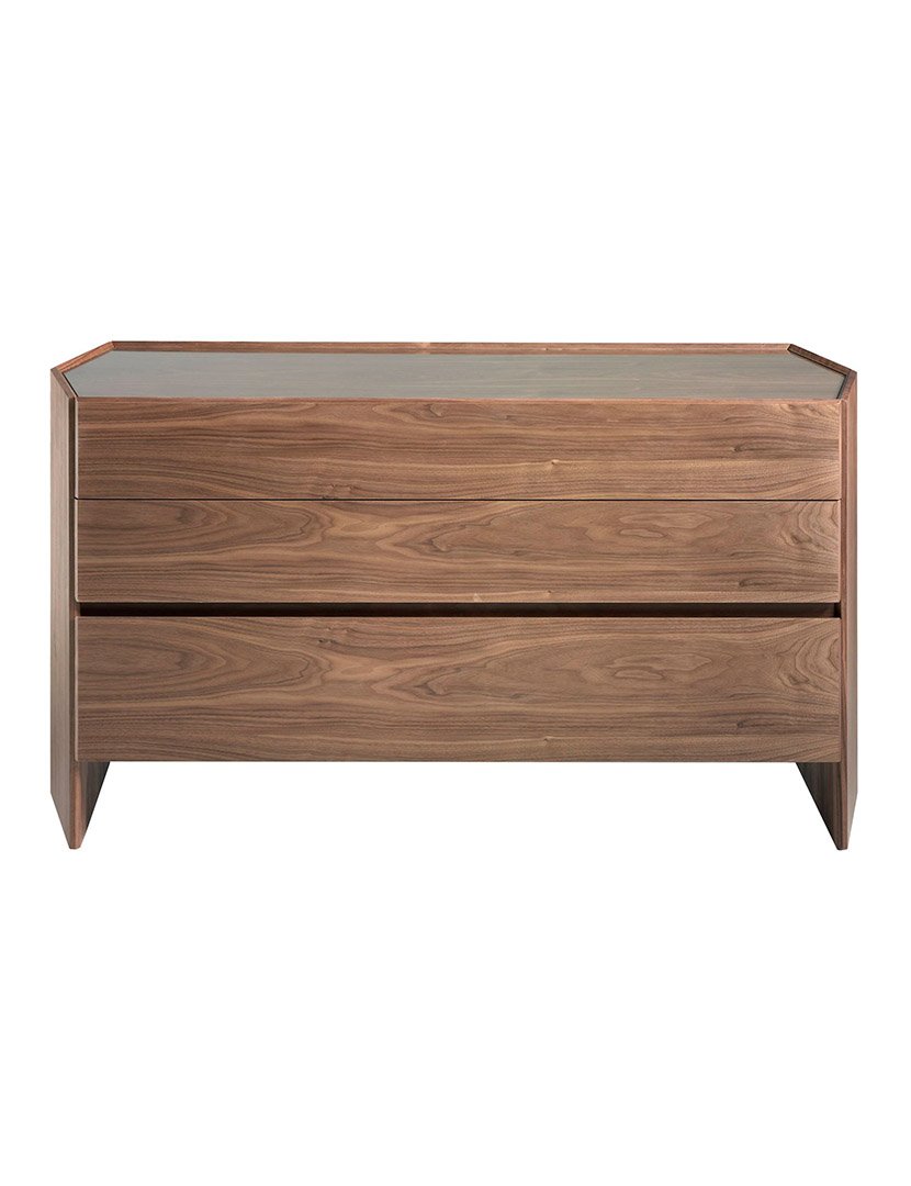 Cómoda em Nogueira com Vidro Temperado