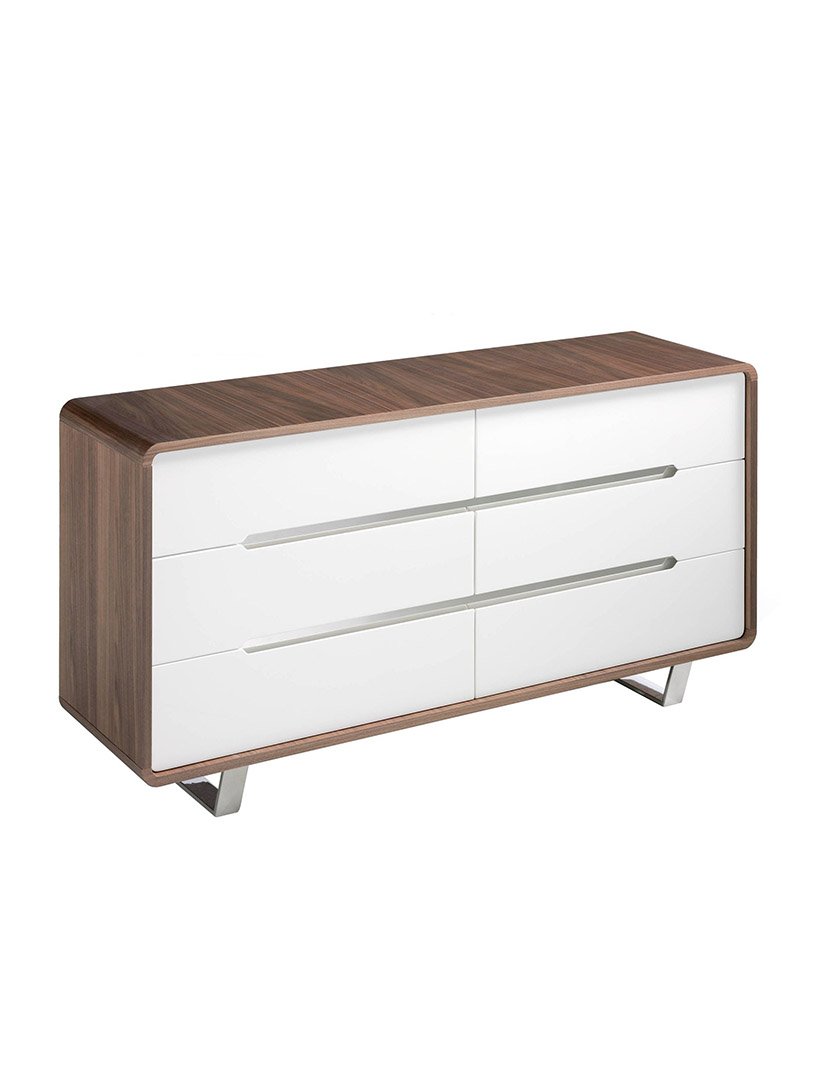 Cómoda em Nogueira e Branco