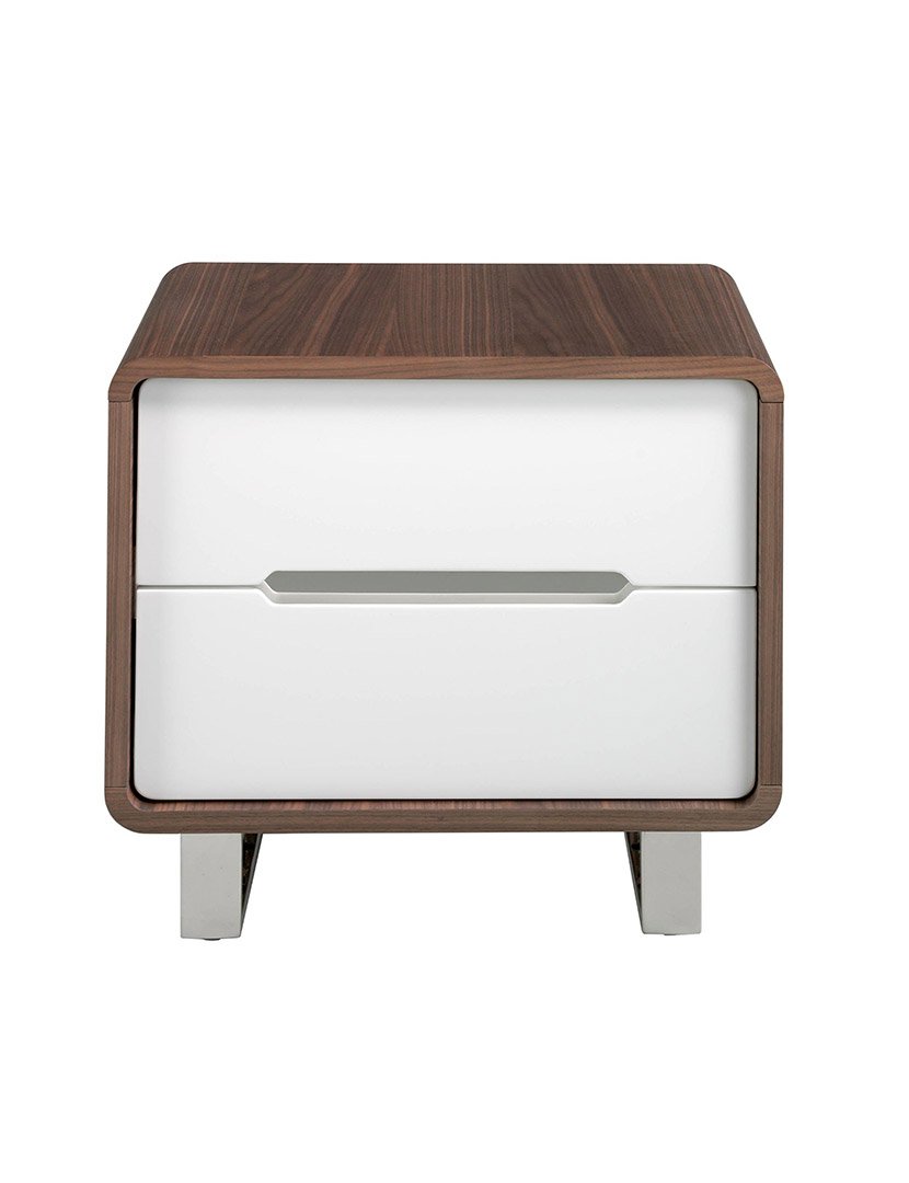 Mesa de Cabeceira em Nogueira e Branco