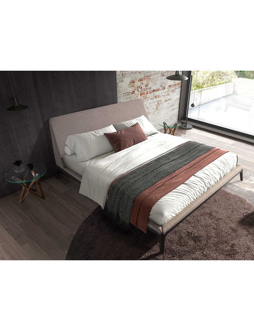 Cama de Tecido Cinzento