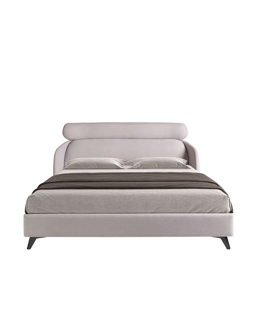 Cama de Tecido Cinzento Claro