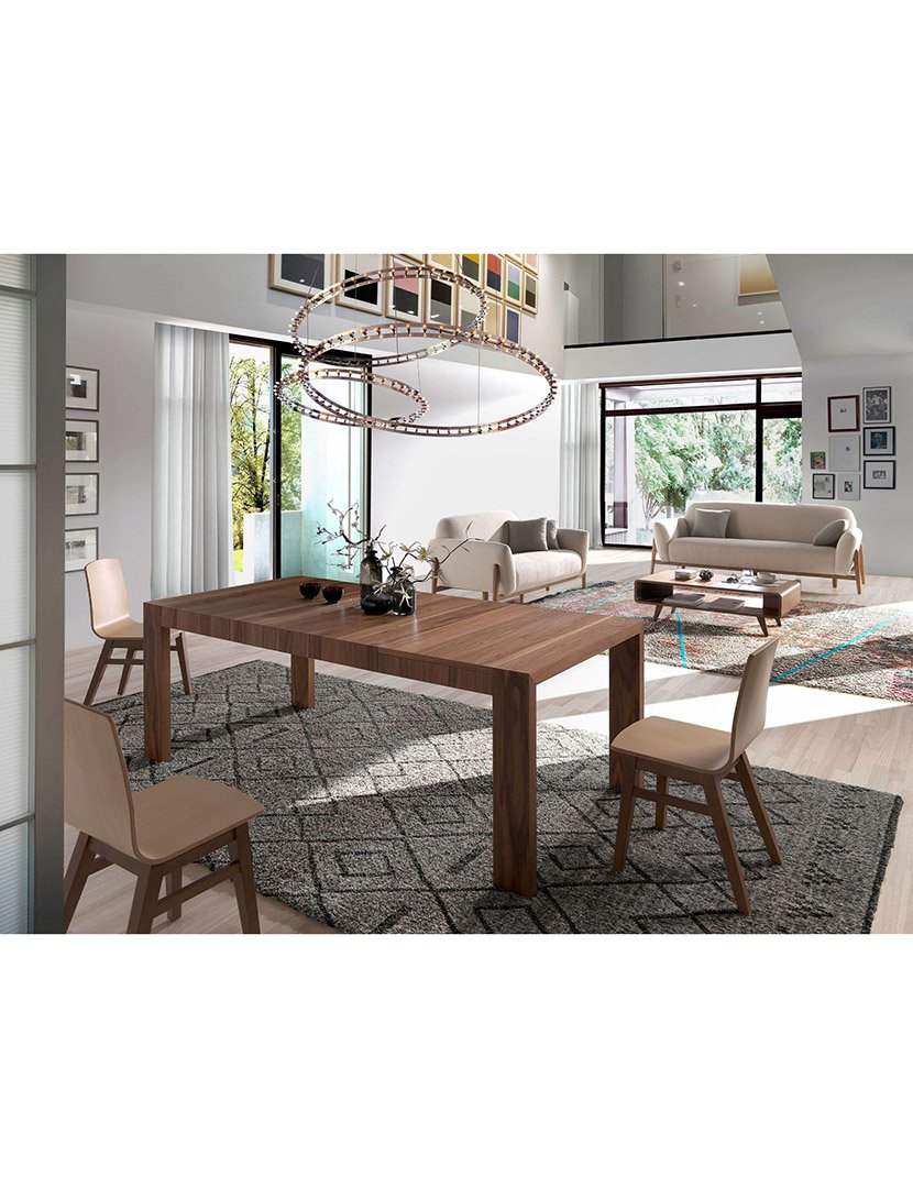 Mesa de Jantar Retangular Extensível Nogueira