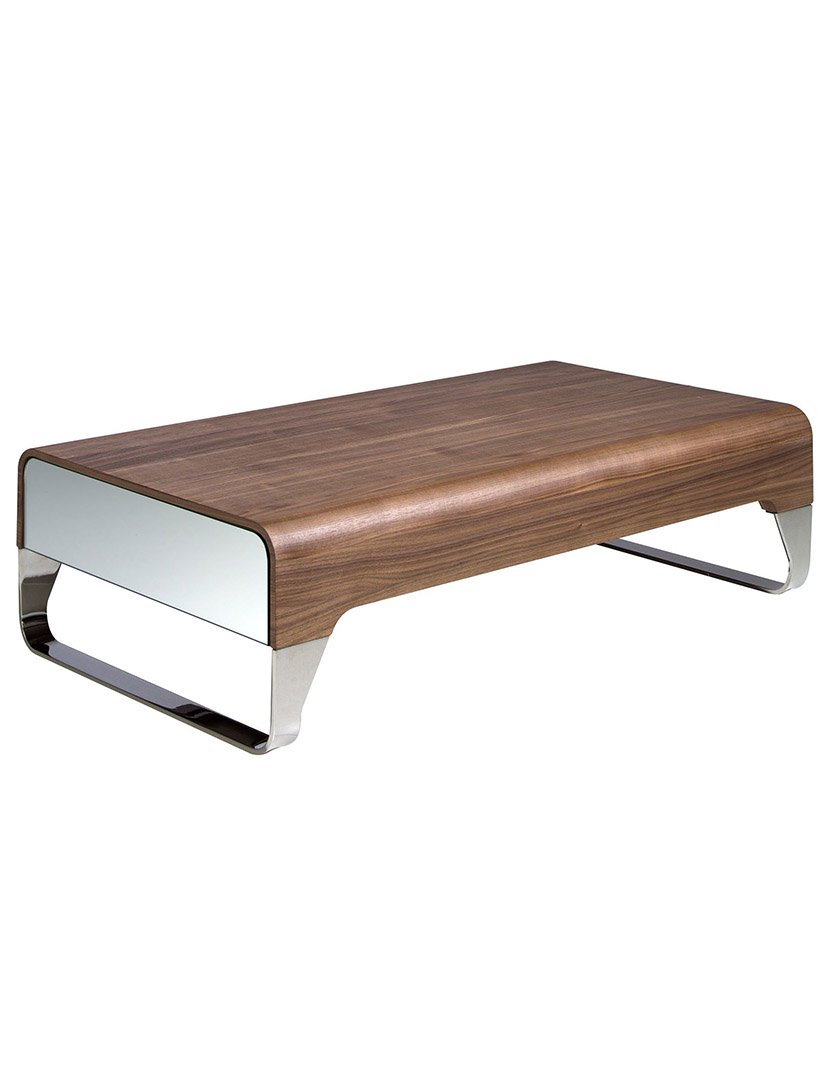 Mesa de Centro Retangular em Nogueira e Cinzento