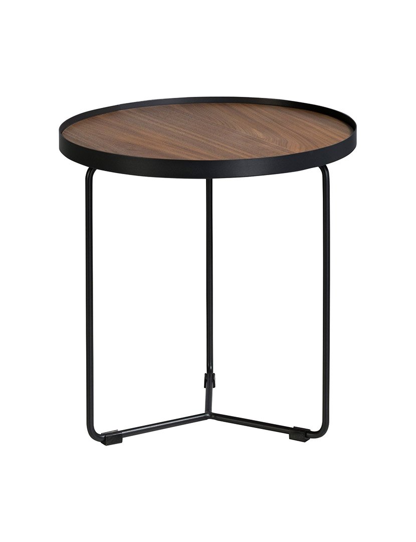 Mesa de Canto Redonda em Nogueira e Preto