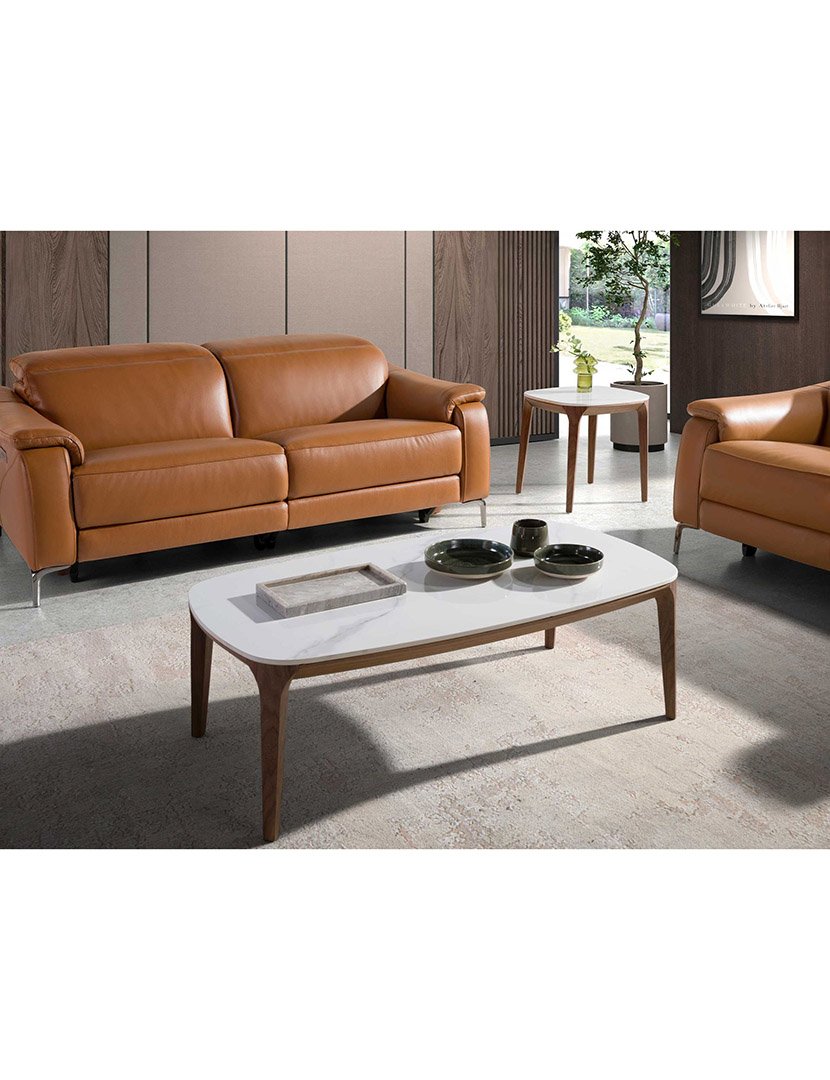 Mesa Oval em Porcelana