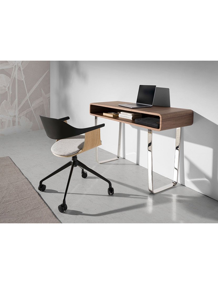 Mesa Retangular em Nogueira e Cinzento