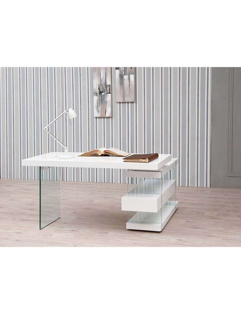 Secretária em Madeira Branco