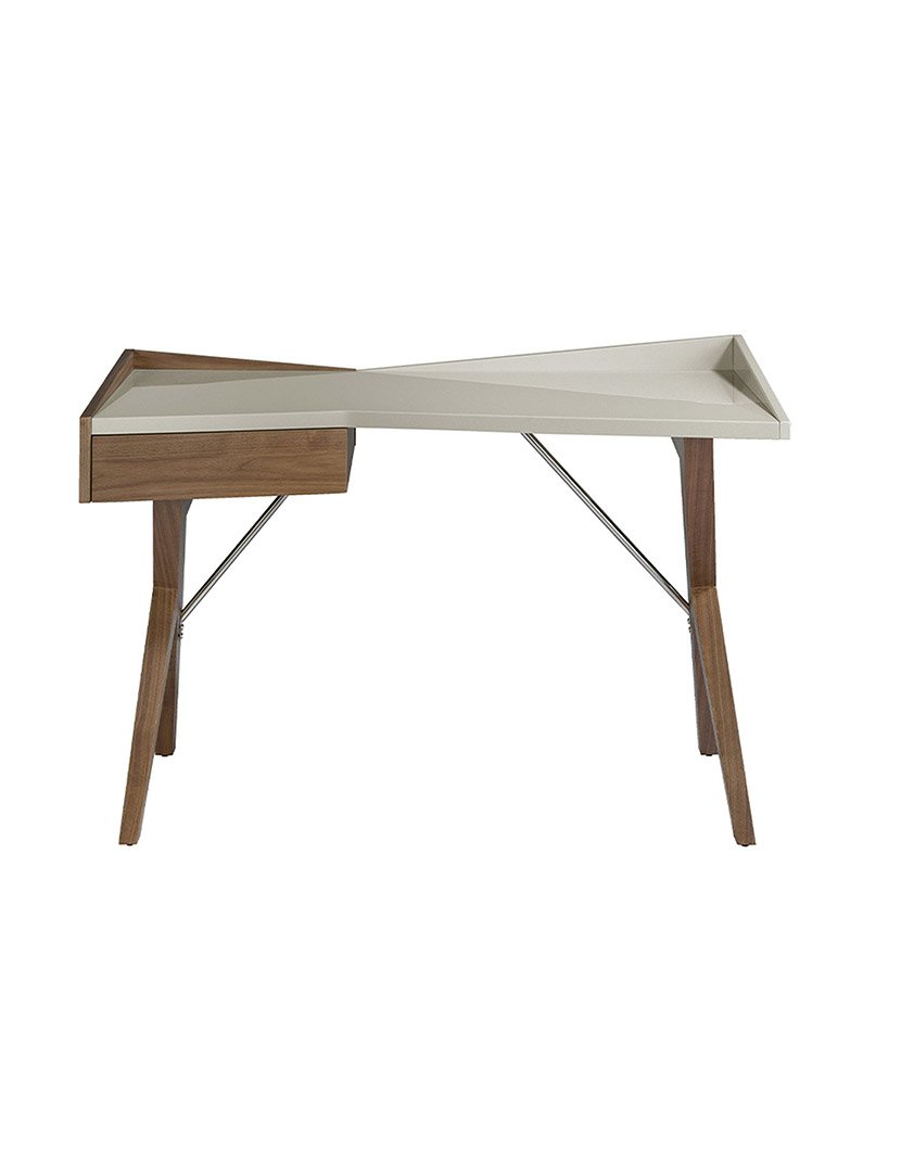 Secretária em Nogueira e Cinzento