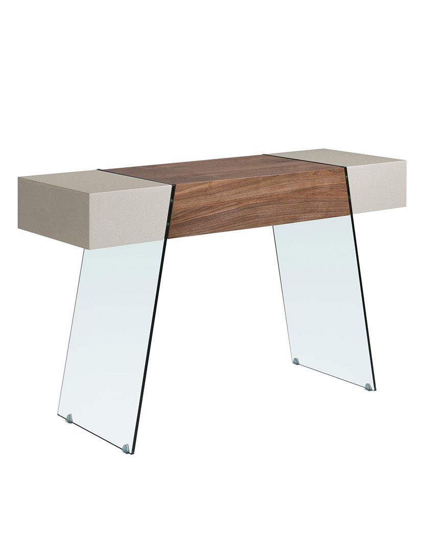 Mesa Retangular em Madeira Castanho e Cinzento