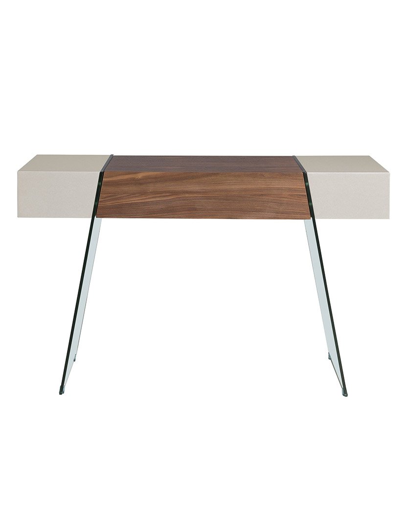 Mesa Retangular em Madeira Castanho e Cinzento