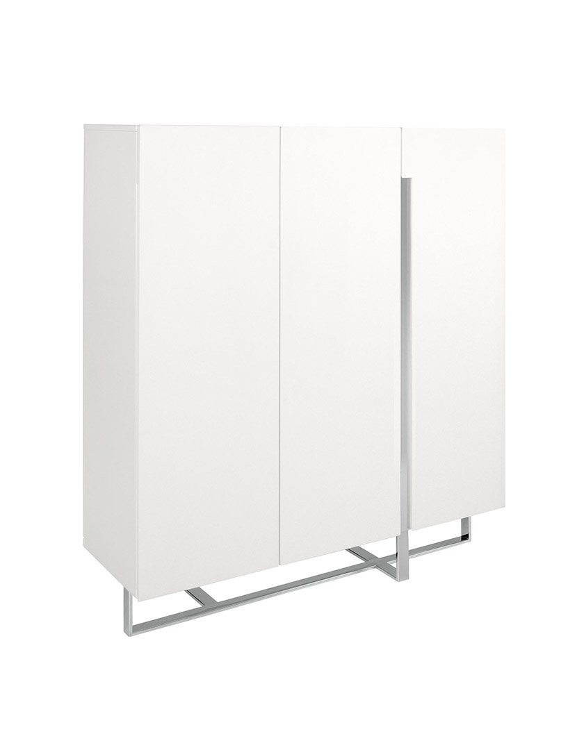 Aparador Alto em Madeira Branco