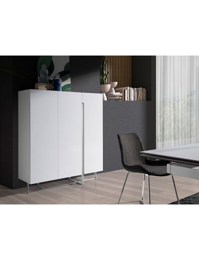 Aparador Alto em Madeira Branco